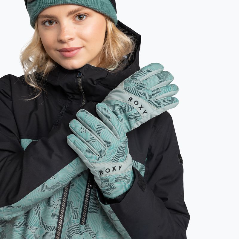 Rękawice snowboardowe damskie ROXY Jetty lily pad sketch book 9