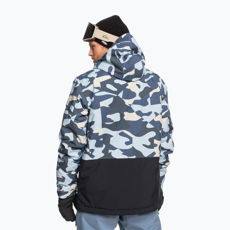 Kurtka snowboardowa męska Quiksilver Mission Printed Block puzzle camo ice flow 2