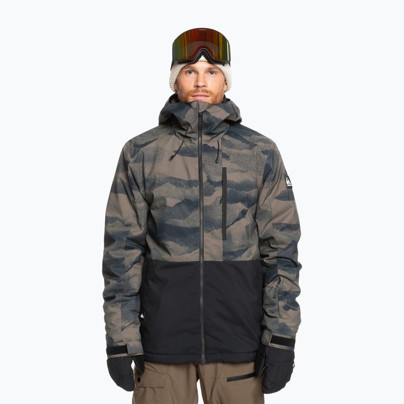 Kurtka snowboardowa męska Quiksilver Mission Printed Block mountain spray canteen