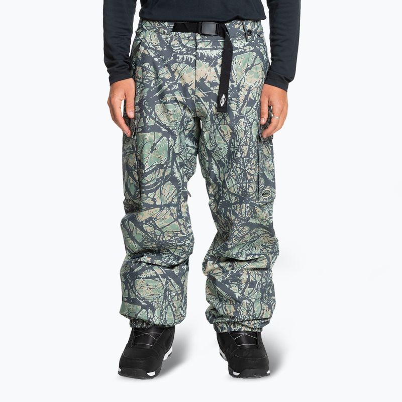 Spodnie snowboardowe męskie Quiksilver Snow Down Cargo woodland abstract sea spray