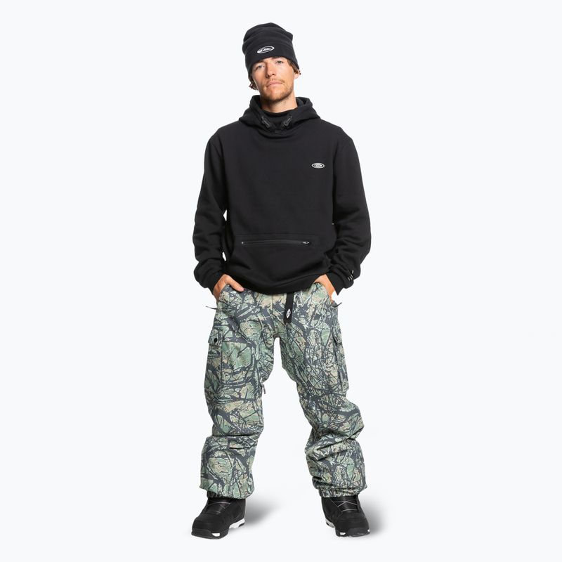 Spodnie snowboardowe męskie Quiksilver Snow Down Cargo woodland abstract sea spray 2