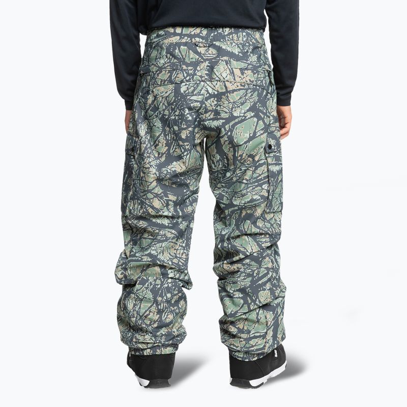 Spodnie snowboardowe męskie Quiksilver Snow Down Cargo woodland abstract sea spray 3