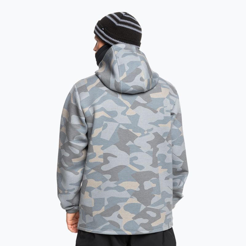 Bluza snowboardowa męska Quiksilver Shredder Hoodie puzzle camo ice flow 3