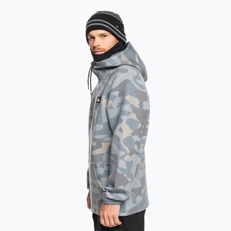 Bluza snowboardowa męska Quiksilver Shredder Hoodie puzzle camo ice flow 4