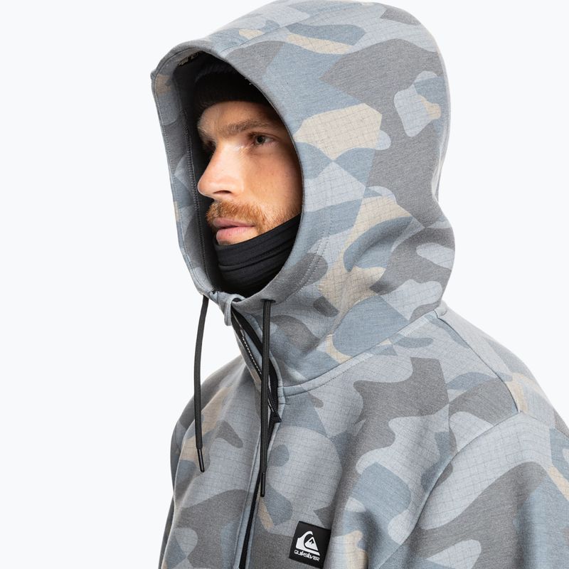 Bluza snowboardowa męska Quiksilver Shredder Hoodie puzzle camo ice flow 6