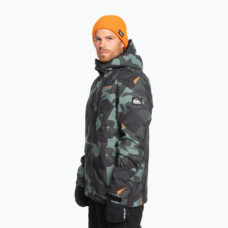 Kurtka snowboardowa męska Quiksilver Mission Printed puzzle camo sea spray 3