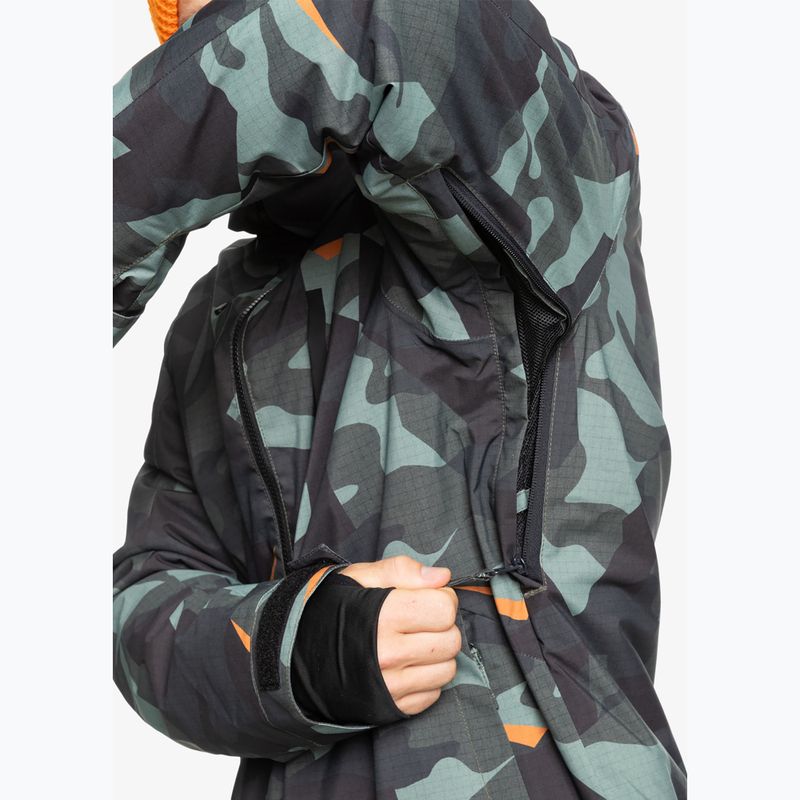 Kurtka snowboardowa męska Quiksilver Mission Printed puzzle camo sea spray 6