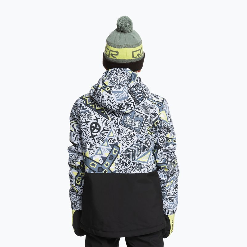 Kurtka snowboardowa dziecięca Quiksilver Mission Printed Block heritage scribble black 3