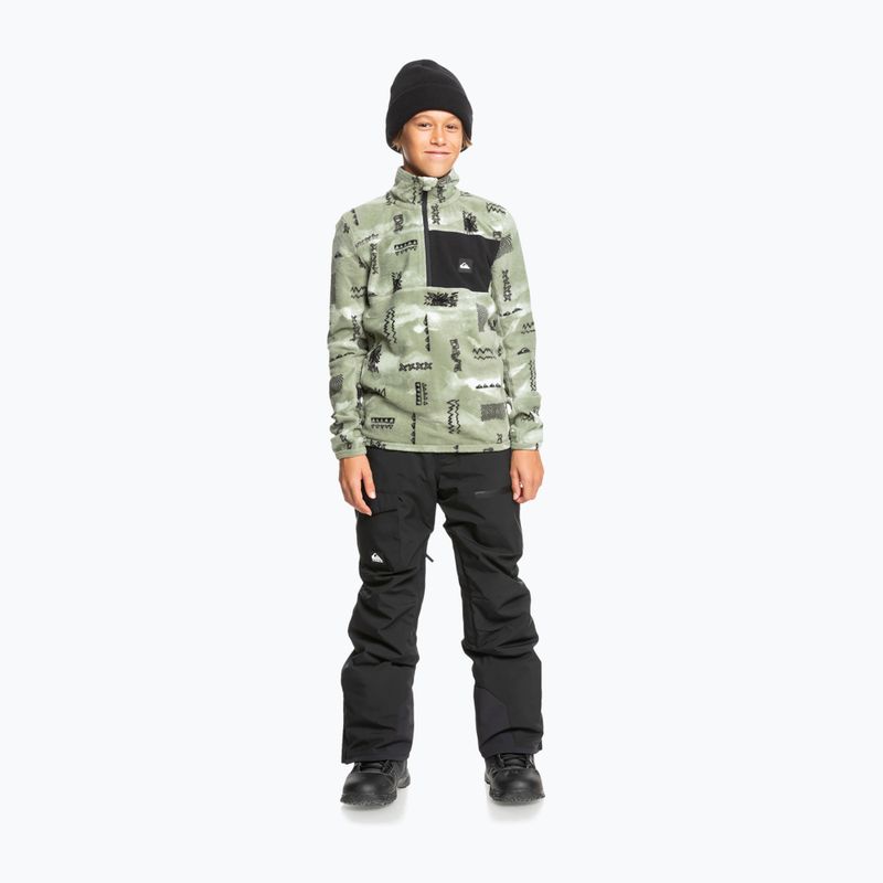 Bluza snowboardowa dziecięca Quiksilver Aker Half Zip Fleece shadow checks desert sage 2