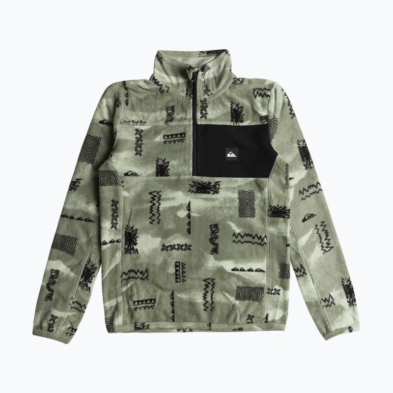 Bluza snowboardowa dziecięca Quiksilver Aker Half Zip Fleece shadow checks desert sage 5