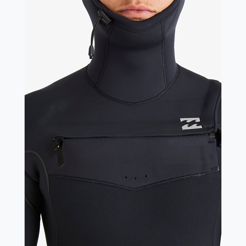 Pianka do pływania męska Billabong 5/4 mm Furnace Natural Chest Zip Hooded black 7