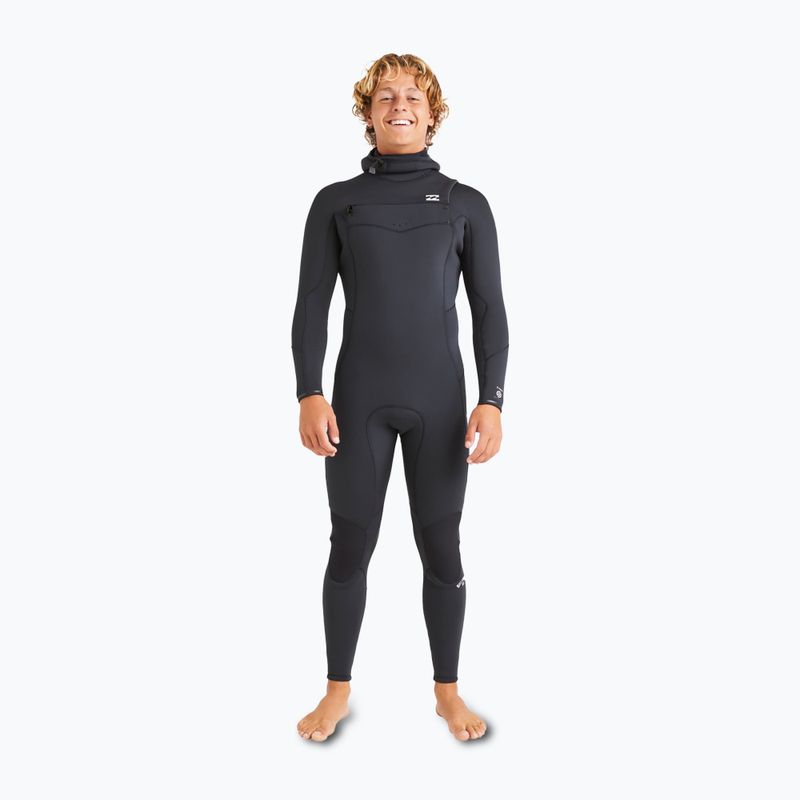 Pianka do pływania męska Billabong 5/4 mm Absolute Natural Chest Zip Hooded black
