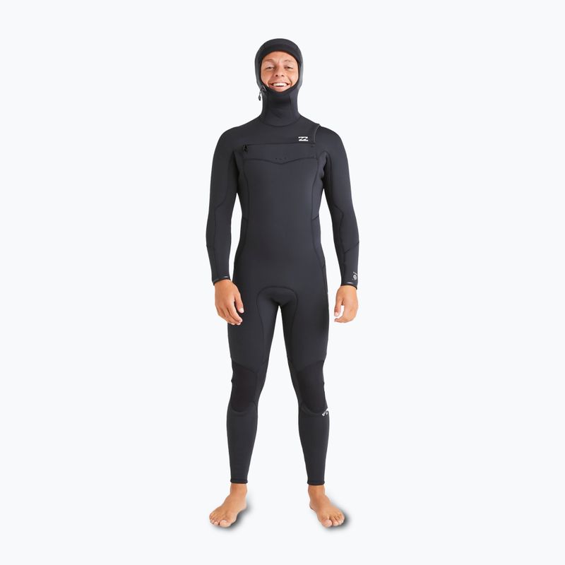 Pianka do pływania męska Billabong 5/4 mm Absolute Natural Chest Zip Hooded black 2