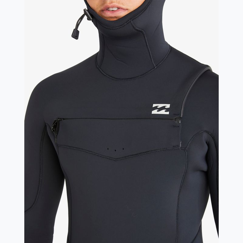 Pianka do pływania męska Billabong 5/4 mm Absolute Natural Chest Zip Hooded black 8