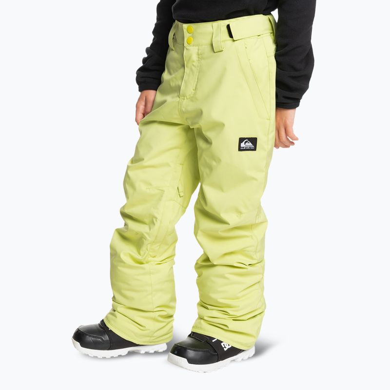 Spodnie snowboardowe dziecięce Quiksilver Estate celery green 4