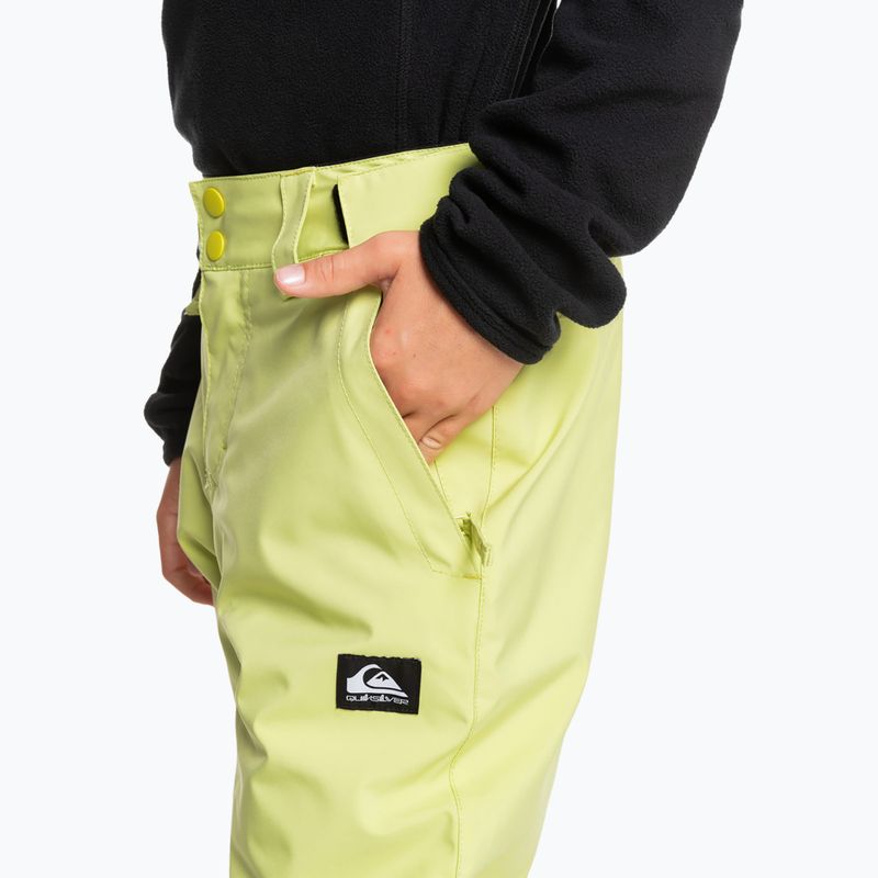 Spodnie snowboardowe dziecięce Quiksilver Estate celery green 5