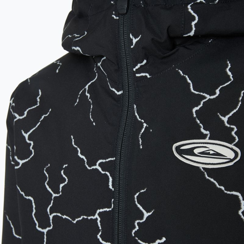 Kurtka snowboardowa dziecięca Quiksilver High In The Hood Printed high energy black reflective 3