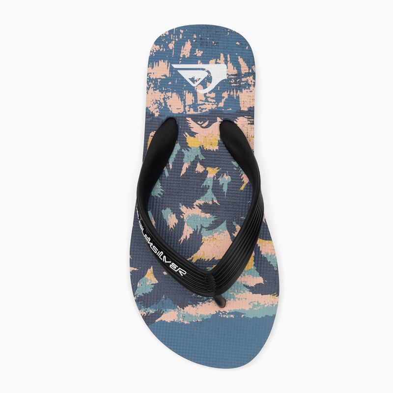 Japonki dziecięce Quiksilver Molokai Art 25 Youth fiery coronet blue tropicamo 5