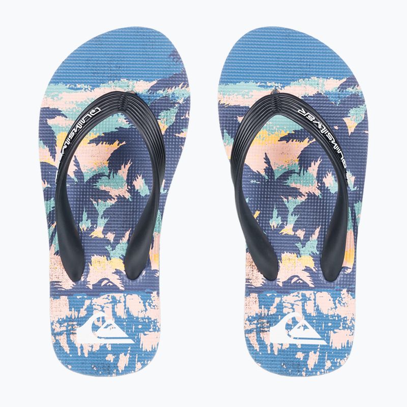 Japonki dziecięce Quiksilver Molokai Art 25 Youth fiery coronet blue tropicamo 2