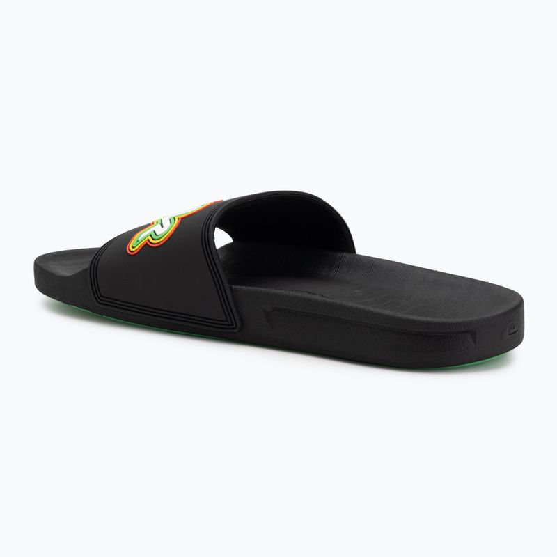 Klapki męskie Quiksilver Rivi Wordmark Slide II black rasta 3