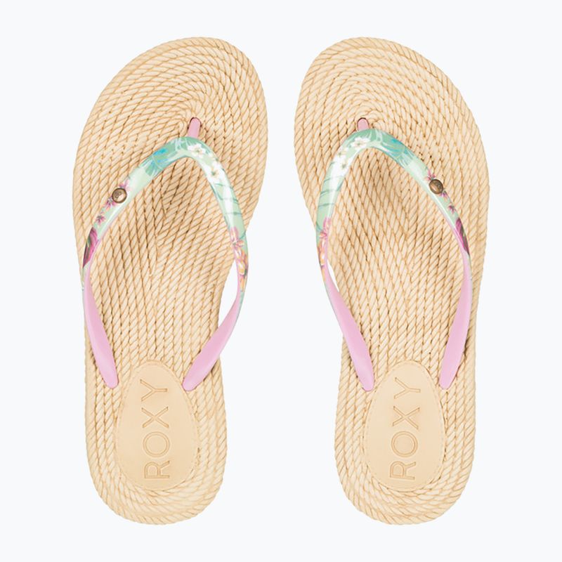 Japonki damskie ROXY South Beach III green/pink 2