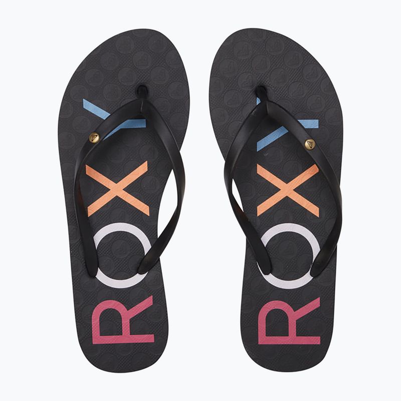 Japonki damskie ROXY Sandy III white/rainbow monogram 2