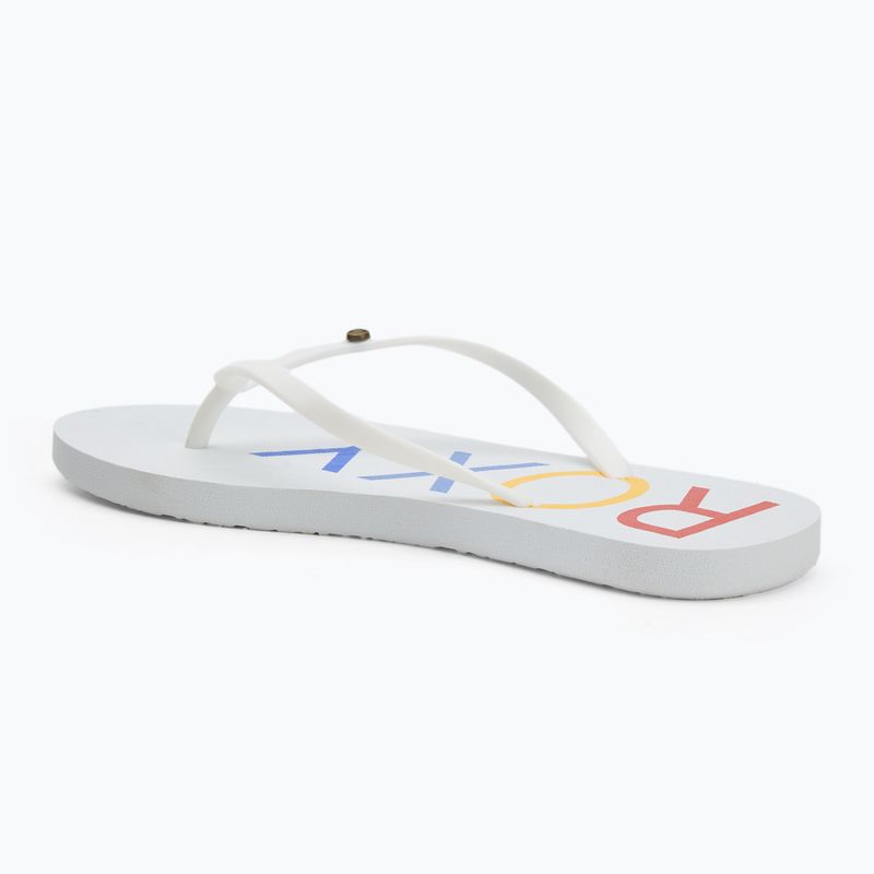Japonki damskie ROXY Sandy III white/rainbow monogram 3