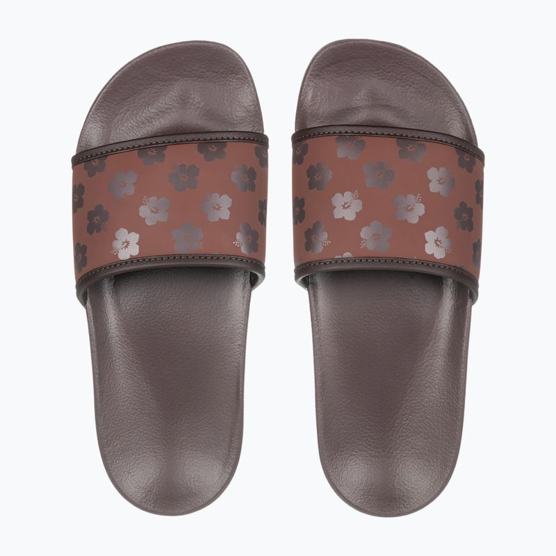 Klapki damskie ROXY Slippy IV brown combo 2
