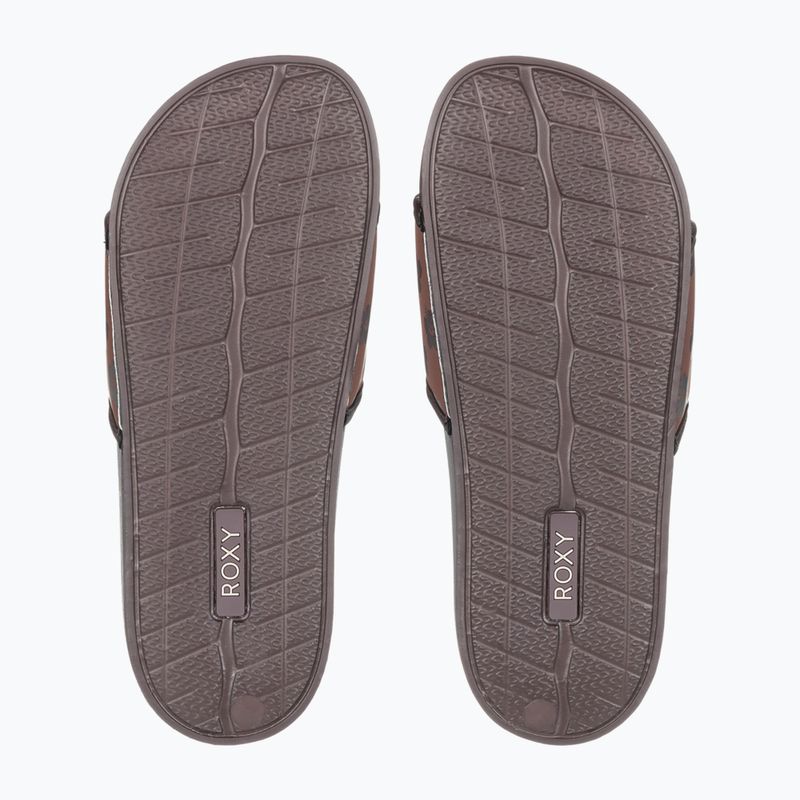 Klapki damskie ROXY Slippy IV brown combo 3