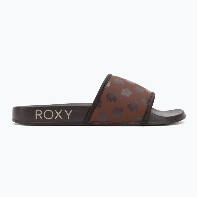 Klapki damskie ROXY Slippy IV brown combo 2
