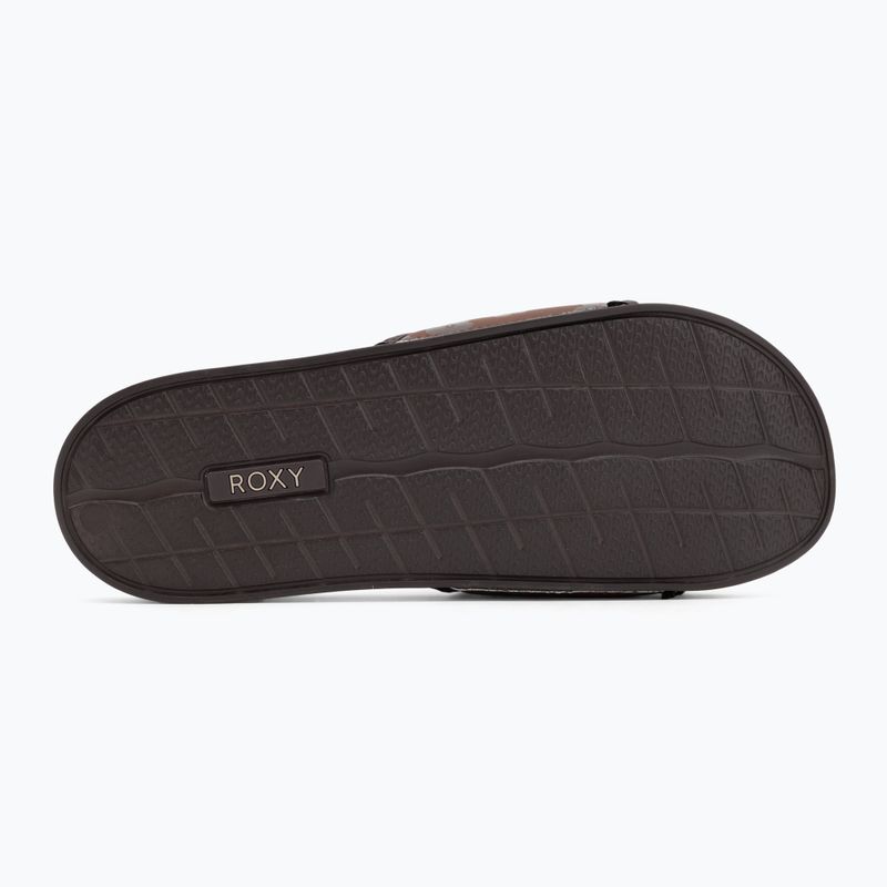 Klapki damskie ROXY Slippy IV brown combo 4