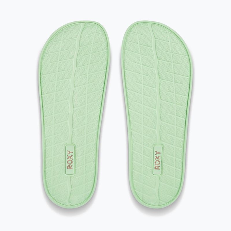 Klapki damskie ROXY Slippy II green stripe 3
