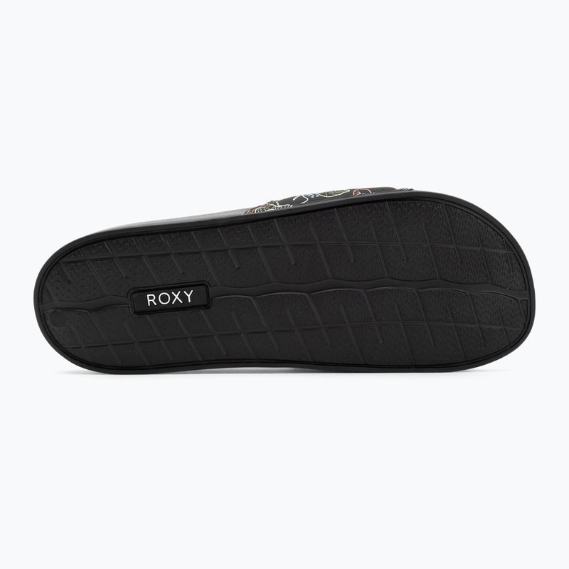 Klapki damskie ROXY Slippy II black multi camo 4
