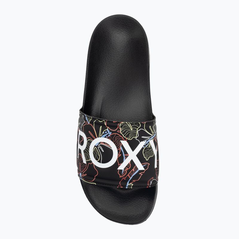 Klapki damskie ROXY Slippy II black multi camo 5
