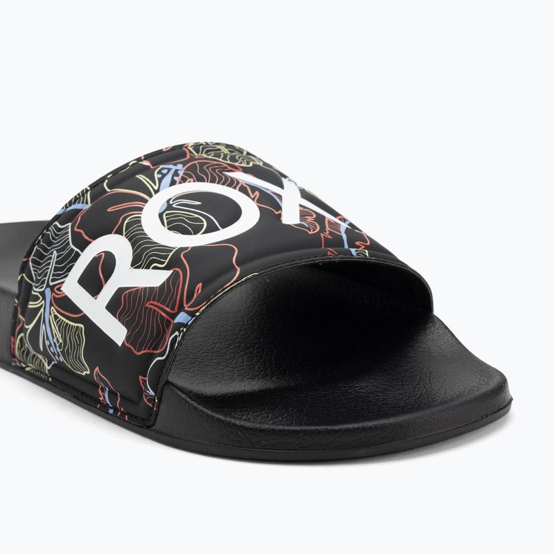 Klapki damskie ROXY Slippy II black multi camo 7