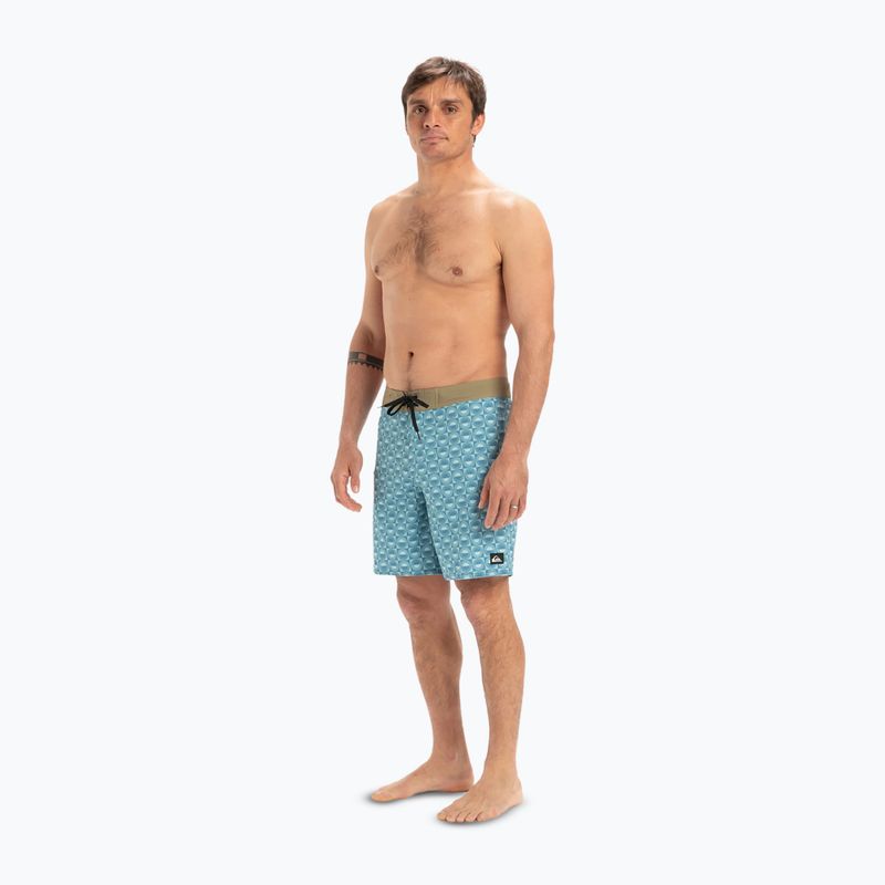 Szorty kąpielowe męskie Quiksilver Surfsilk Straight Leg 18" florever aquifer 4
