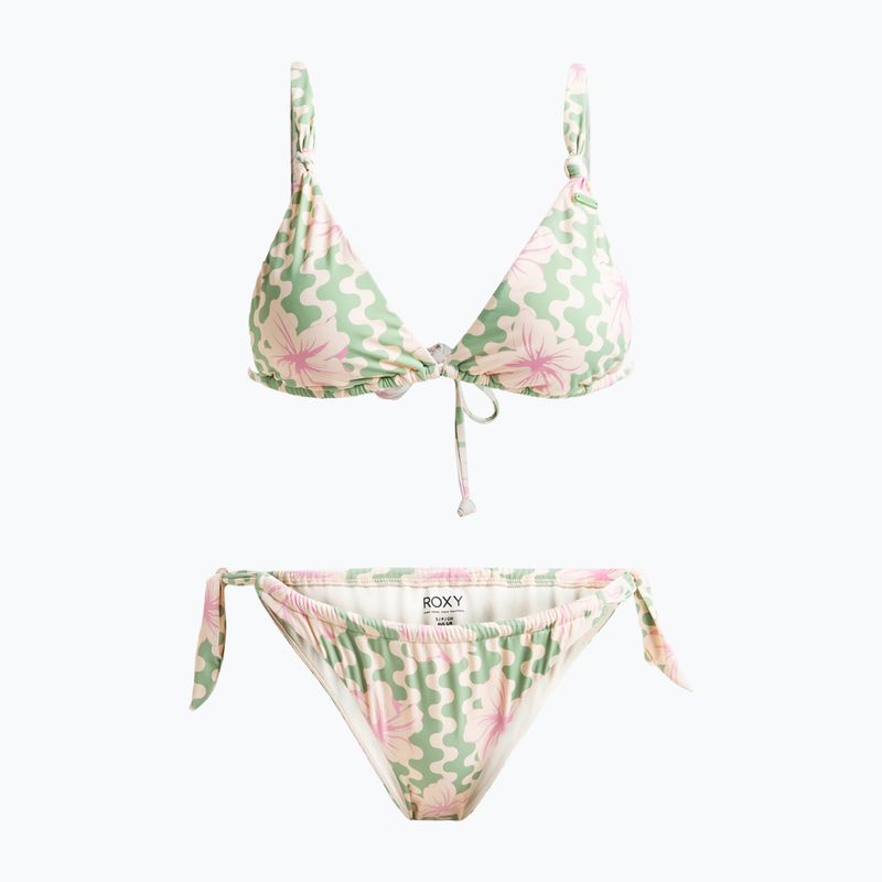Strój kąpielowy dwuczęściowy damski ROXY Hibiscus Daze Elongated Tri basil party waves yw