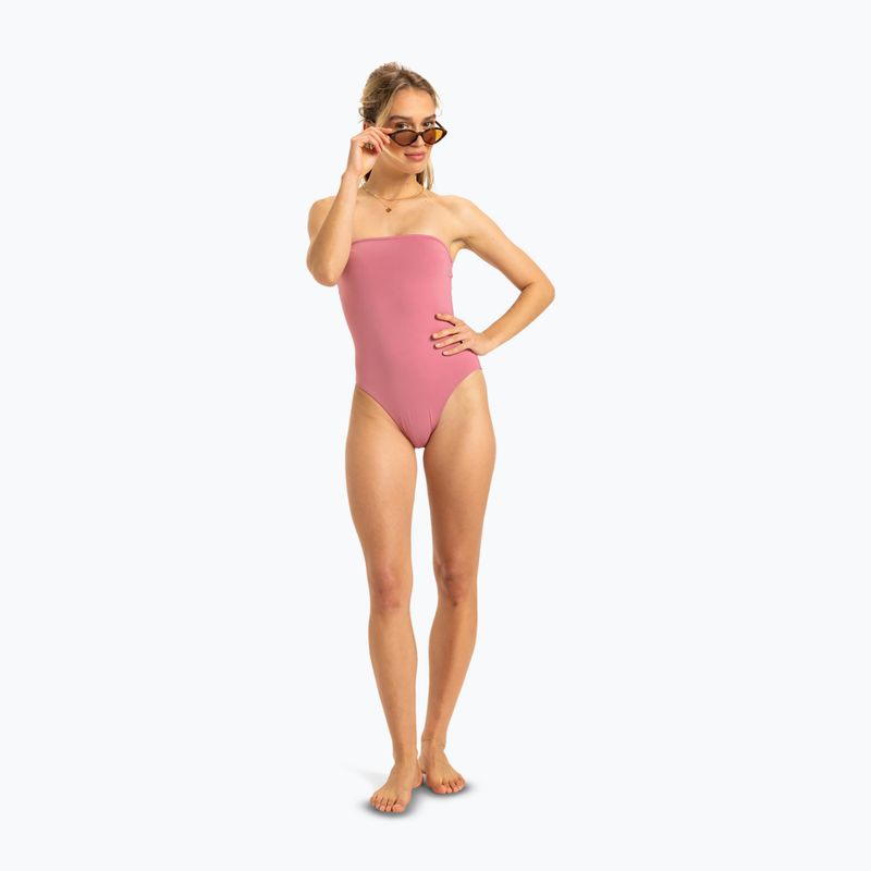 Strój kąpielowy jednoczęściowy damski ROXY Solid Beach Classics Bandeau heather rose 3