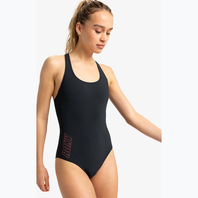 Strój kąpielowy jednoczęściowy damski ROXY Active Solid Basic anthracite 2
