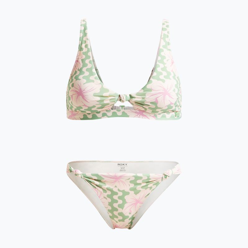 Strój kąpielowy dwuczęściowy damski ROXY Hibiscus Daze Elongated Tri basil party waves yw
