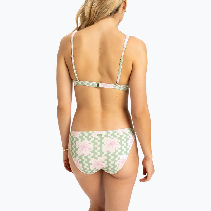 Strój kąpielowy dwuczęściowy damski ROXY Hibiscus Daze Elongated Tri basil party waves yw 4