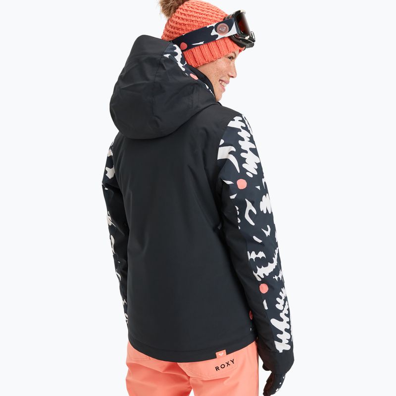 Kurtka snowboardowa damska ROXY Free Jet true black/big flower 3