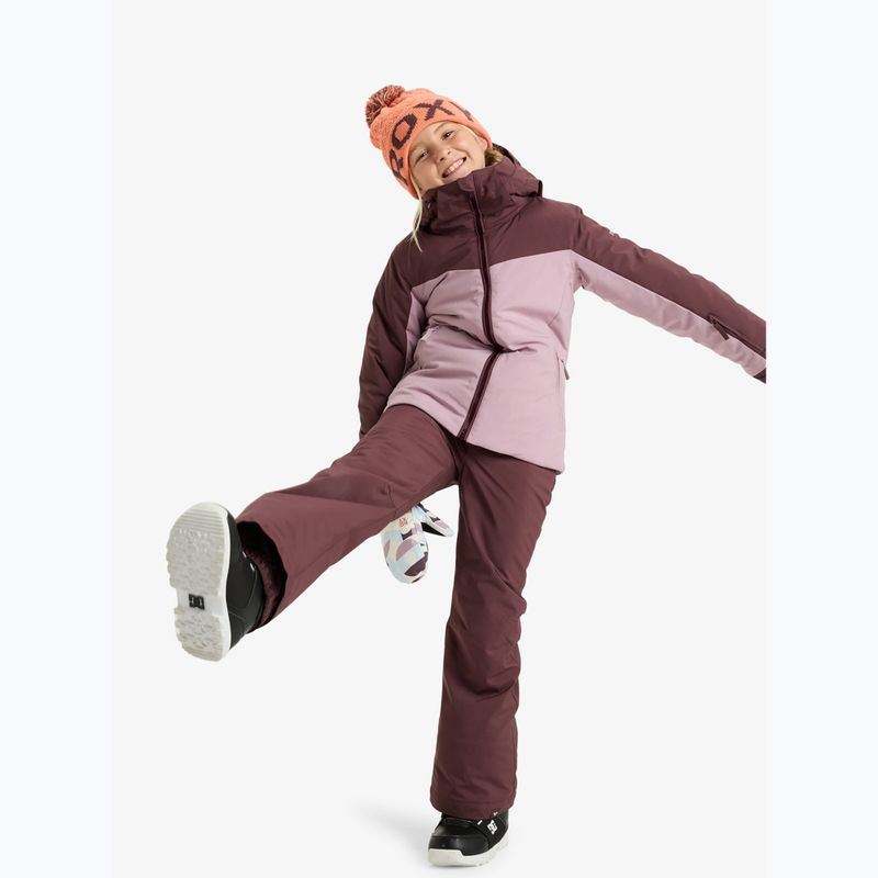 Kurtka snowboardowa dziecięca ROXY Free Jet Block discreet mauve 2