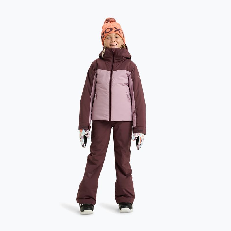 Kurtka snowboardowa dziecięca ROXY Free Jet Block discreet mauve 4