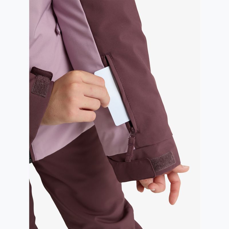 Kurtka snowboardowa dziecięca ROXY Free Jet Block discreet mauve 8