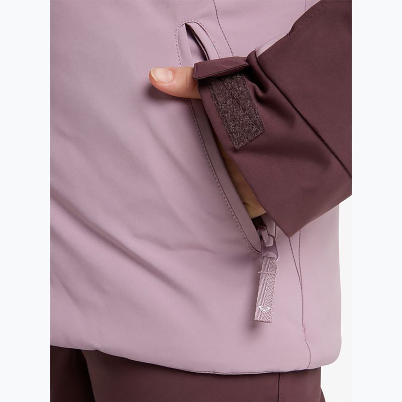 Kurtka snowboardowa dziecięca ROXY Free Jet Block discreet mauve 9