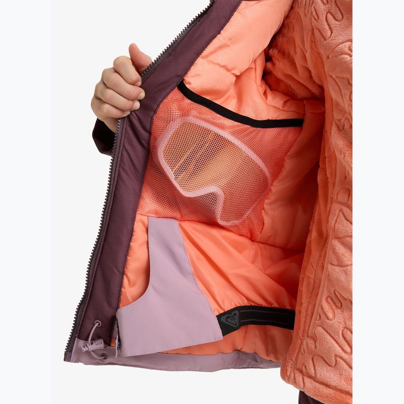 Kurtka snowboardowa dziecięca ROXY Free Jet Block discreet mauve 11
