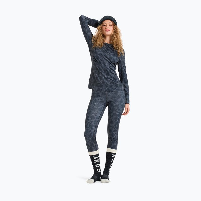 Spodnie termoaktywne damskie ROXY Daybreak Brushed true black/snowflakes 2