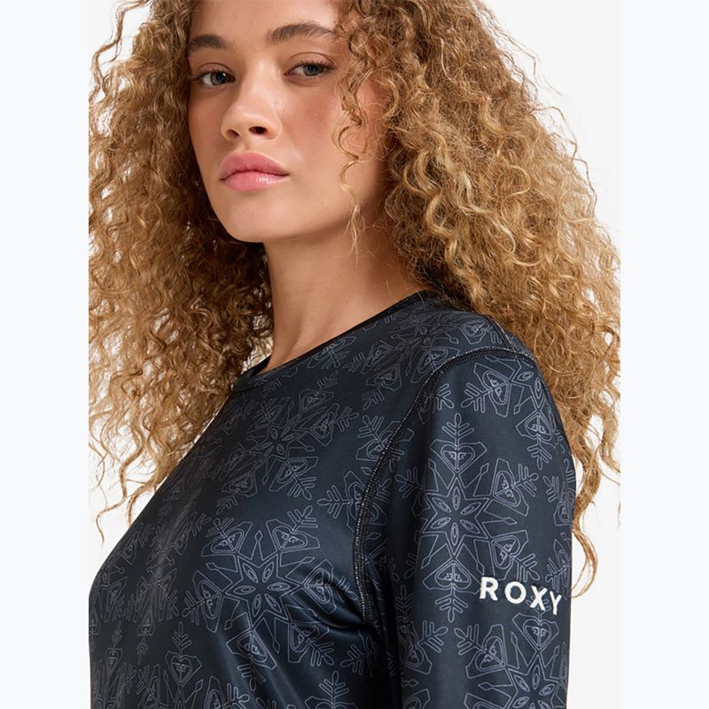 Longsleeve termoaktywny damski ROXY Daybreak Brushed true black/snowflakes 4