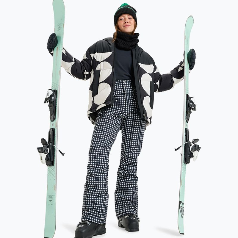 Spodnie snowboardowe damskie ROXY Rising High whisper white/small dots 2